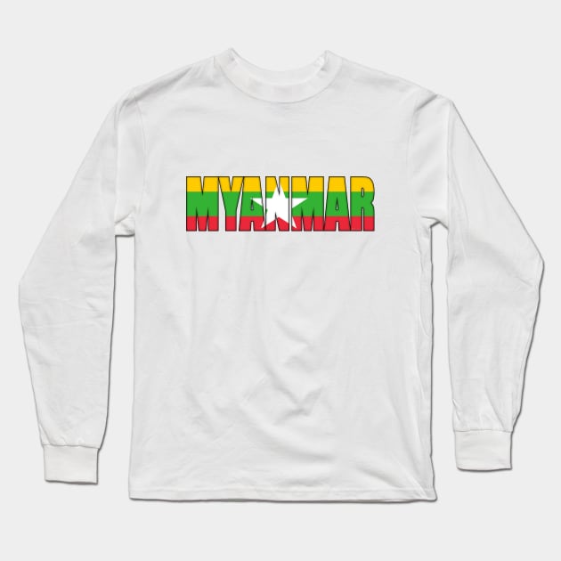 Myanmar Long Sleeve T-Shirt by SeattleDesignCompany